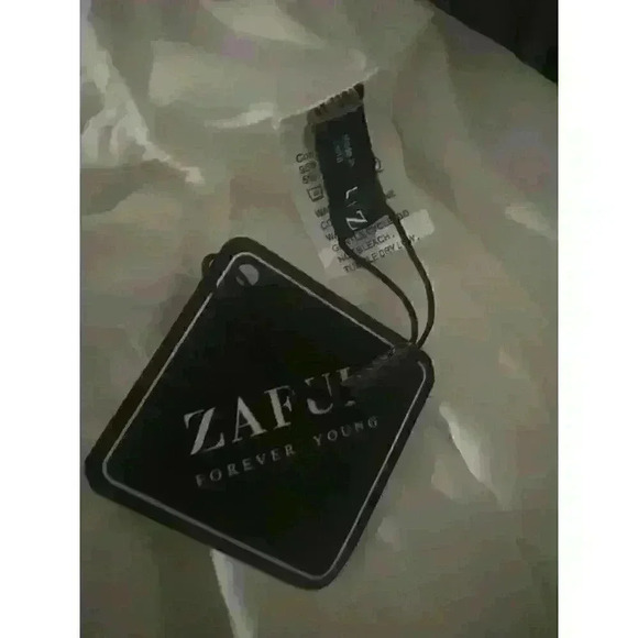 Zaful Square Neck Off the Shoulder Lantern Sleeve Tie Back Dress NWT Size 6 - Picture 12 of 14